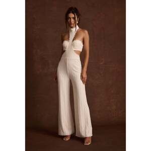 12th Tribe Princesa White Lace Jumpsuit Size SS